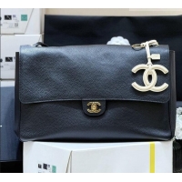 Luxury Cheap Chanel Maxi Flap Bag in Black Grained Calfskin AS6233 Spring Summer 2026 Top Quality