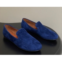 Popular Style The Row Suede Flat Loafers TR120808 Blue 2026