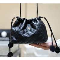 Best Price Chanel Clutch with Leather Strap in Black Lambskin AP5227 2026 Top Quality