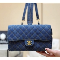 New Design Chanel 1996-1997 Denim Backpack 76828 Blue Top Quality