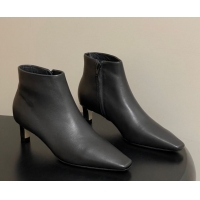 Classic Hot The Row Carla Leather Heel Ankle Boots 4cm TR120811 Black 2026