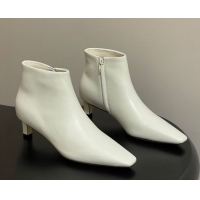 Buy Fashionable The Row Carla Leather Heel Ankle Boots 4cm TR120811 White 2026