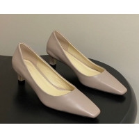 Sophisticated The Row Carla Leather Pumps 4cm in Calf Leather TR120812 Powder 2026