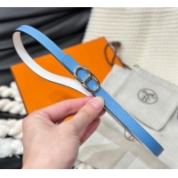 Buy Fashionable Hermes Maillon H Belt 1.3cm Buckle & Reversible Leather Strap H102201 Blue/White 2024