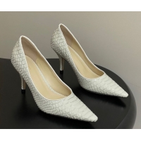 Best Product The Row Liisa Two Pumps 8.5cm in Embossed Leather TR120813 White 2026