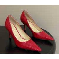 Shop Duplicate The Row Liisa Two Pumps 8.5cm in Embossed Leather TR120813 Red 2026