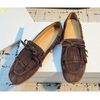 Luxurious The Row Suede Loafers TR122902 Brown 2026