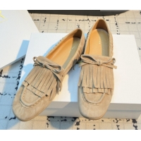Classic Hot The Row Suede Loafers TR122903 Beige 2026