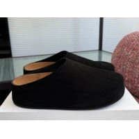 Low Cost The Row Suede Platform Mules Black 0224058 2026