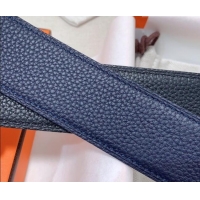 ​Promotional Hermes Constance Belt Buckle & Reversible Togo Calfskin Leather Strap 3.8cm 0108 Black/Blue 2025