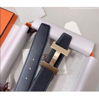 Best Product Hermes Constance Belt Buckle & Reversible Calfskin Leather Strap 3.8cm 010802 Black/Gold 2025