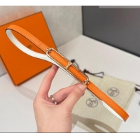Low Price Hermes Roulis belt buckle & Reversible leather strap 1.3cm 0314 Orange/Rose Gold 2025