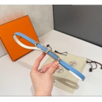 Best Price Hermes Roulis belt buckle & Reversible leather strap 1.3cm 0314 Blue/Rose Gold 2025