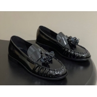 Best Price The Row Flat Loafers with Charm in Shiny Leather TR022403 Black 2026