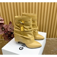 Low Price Givenchy Shark Lock Stiletto Ankle Boots in Calfskin 101120 Beige 2026