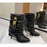 Good Quality Givenchy Shark Lock Heel Ankle Boots 10.5cm in Calfskin Leather Black 1210028 2026