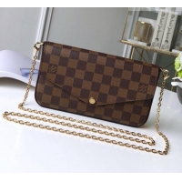 Best Product Louis Vuitton Pochette Félicie Bag in Damier Ebene Canvas N63032 Brown 2026