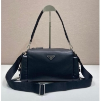 Shop Discount Prada Explore Leather Shoulder bag 2VH206 Black 2026