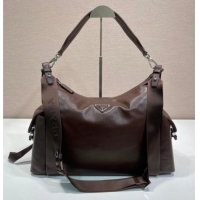 Famous Brand Prada Men's Explore Calf Leather bag 2VH204 Coffee Brown 2026