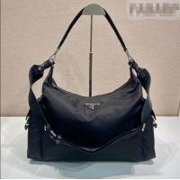 Well Crafted Prada Men's Explore Re-Nylon and leather bag 2VH204 Black 2025