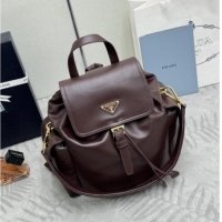 Best Product Prada Explore medium nappa leather backpack bag 1BZ080 Burgundy 2026