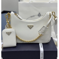 Traditional Specials Prada Re-Edition 2005 Saffiano leather bag 1BH204 White 2026