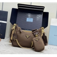 Buy Discount Prada Re-Edition 2005 Re-Nylon Bag 1BH204 Burnt Brown 2026