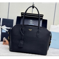 Grade Cheapest Prada Large leather tote bag 1BG600 Black 2026