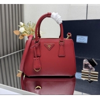 Best Quality Prada Galleria small Saffiano leather bag 1BA896 Fiery Red 2026