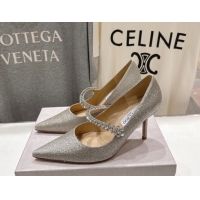 Good Looking Jimmy Choo Bing Pumps 8.5cm with Strass Strap in Glitter 0207010 2026