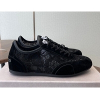 Good Taste Jimmy Choo Sunny F Low Top Trainers Sneakers in Lace and Suede Black 0207011 2026