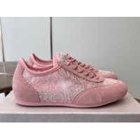Best Price Jimmy Choo Sunny F Low Top Trainers Sneakers in Lace and Suede Pink 0207013 2026
