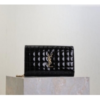 Good Looking Saint Laurent Cassandre Quilted Patent Leather Chain Bag 743364 Black 2026