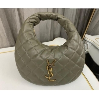 Well Crafted Saint Laurent Icarino Mini Bag in Quilted Nappa Leather 851689 Moss Green 2026