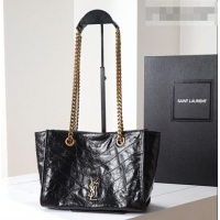 Top Grade Saint Laurent NIKI small shopping bag in vintage leather 872680 Black/Gold 2026
