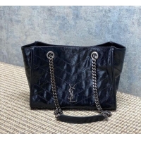 Best Grade Saint Laurent NIKI small shopping bag in vintage leather 872680 Black/Silver 2026