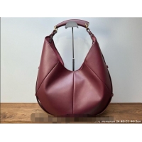 Best Product Saint Laurent MOMBASA large hobo bag in Leather 848811 Burgundy 2026