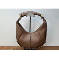 Buy Discount Saint Laurent MOMBASA Small hobo bag in Leather 851432 Coffee Brown 2026