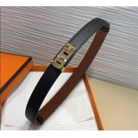 Well Crafted Hermes Collier de Chien Belt 2.5cm in Madame Calfskin with Gold Hardware 0314 Black 2025