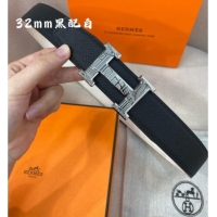 Discount Hermes Constance belt buckle & Reversible Epsom leather strap 3.2cm 0314 Black/White 2025