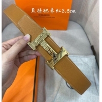 Promotional Hermes Constance belt buckle & Epsom leather strap 3.8cm 0314 Caramel/Burgundy 2025