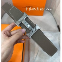 Top Design Hermes Constance belt buckle & Epsom leather strap 3.8cm 0314 Khaki/Caramel 2025