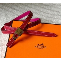 Grade Design Hermes Romance belt buckle & Reversible leather strap 1.3cm 0314 Dark Pink/Red 2025