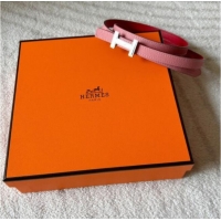Traditional Discount Hermes Focus belt buckle & Reversible leather strap 1.3cm 0314 Red/Light Pink 2025