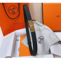 Good Product Hermes Kelly Jean Belt 1.8cm in Denim and Epsom Leather 0314 Black/Gold 2025