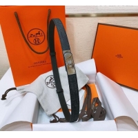 Best Price Hermes Kelly Jean Belt 1.8cm in Denim and Epsom Leather 0314 Black/Silver 2025