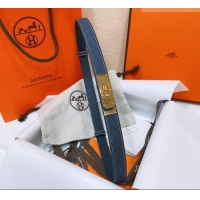Most Popular Hermes Kelly Jean Belt 1.8cm in Denim and Epsom Leather 0314 Blue/Gold 2025