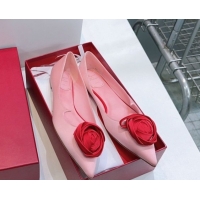 Good Quality Roger Vivier Rose Ballerinas Flat in Satin 0225008 Pink 2026