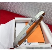 Big Discount Hermes Kelly Duo Belt 1.8cm in Crocodile Embossed Calfskin with Silver Strass Paved Buckle H2011025 White 2