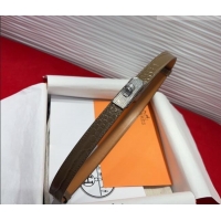 Top Quality Hermes Kelly Duo Belt 1.8cm in Crocodile Embossed Calfskin with Silver Strass Paved Buckle H2011025 Grey 202